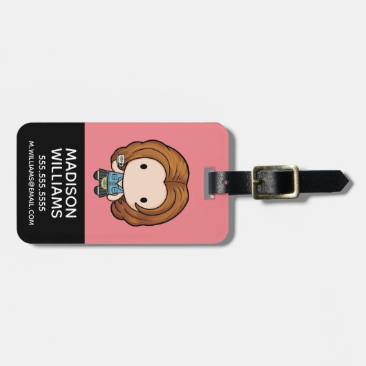 FRIENDS™ | Rachel Chibi Bagagelabel (Voorkant horizontaal)