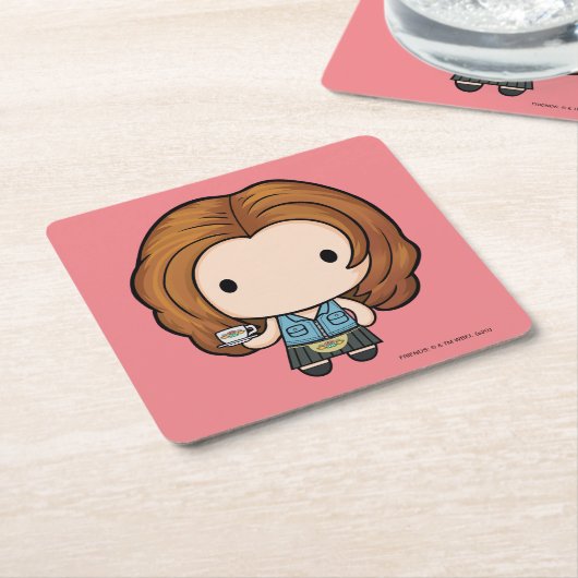FRIENDS™ | Rachel Chibi Kartonnen Onderzetters (Schuin)