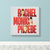 FRIENDS™ | Rachel, Monica & Phoebe Canvas Afdruk (Insitu (Houten vloer))