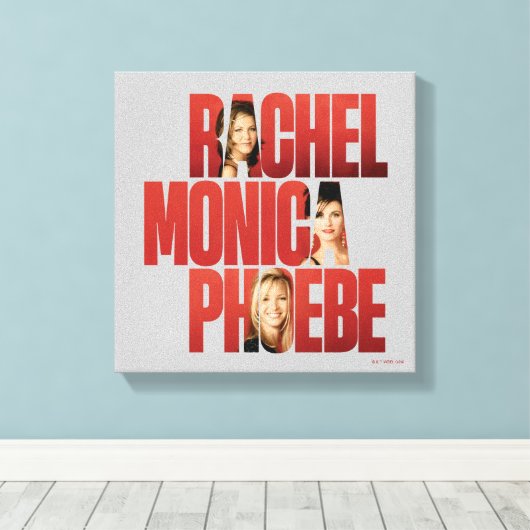 FRIENDS™ | Rachel, Monica & Phoebe Canvas Afdruk (Insitu (Houten vloer))