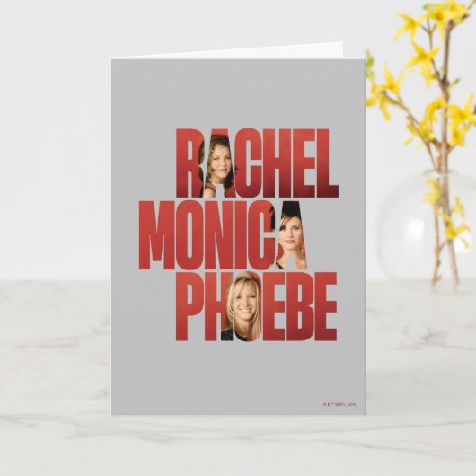 FRIENDS™ | Rachel, Monica & Phoebe Kaart (Gele Bloem)