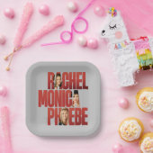 FRIENDS™ | Rachel, Monica & Phoebe Papieren Bordje (Feest)