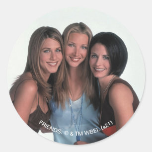 FRIENDS™   Rachel, Phoebe en Monica Ronde Sticker