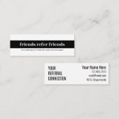 "Friends Refer Friends"-minikaart Mini Visitekaartje (Voorkant / Achterkant)