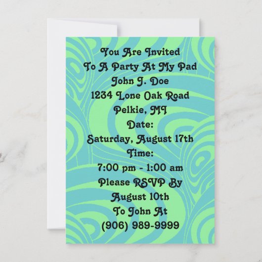 Friends Reunion Party in My Pad Frog Kaart (Achterkant)