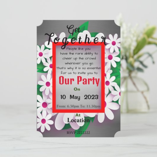 Friends Reunion Uitnodiging (Staand voorkant)