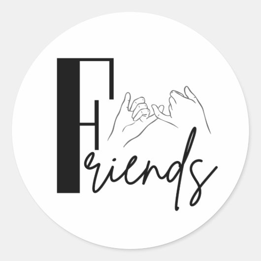 Friends Ronde Sticker (Voorkant)