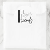 Friends Ronde Sticker (Tas)