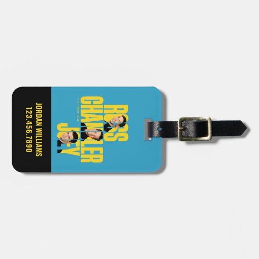 FRIENDS™ | Ross, Chandler en Joey Bagagelabel (Voorkant horizontaal)