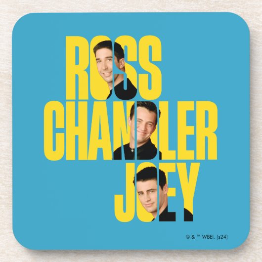 FRIENDS™ | Ross, Chandler en Joey Bier Onderzetter (Voorkant)
