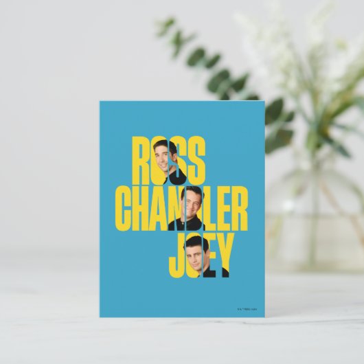 FRIENDS™ | Ross, Chandler en Joey Briefkaart (Staand voorkant)