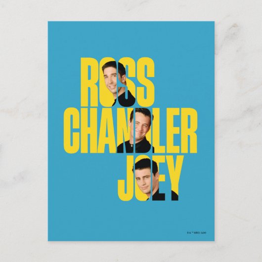 FRIENDS™ | Ross, Chandler en Joey Briefkaart (Voorkant)