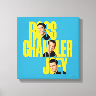 FRIENDS™   Ross, Chandler en Joey Canvas Afdruk