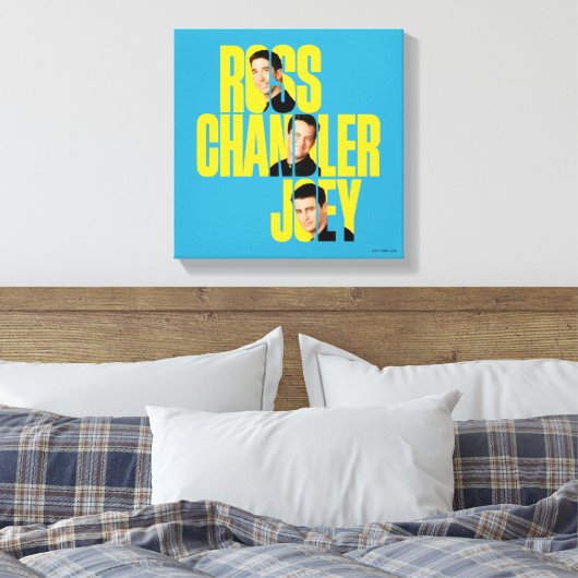 FRIENDS™ | Ross, Chandler en Joey Canvas Afdruk (Insitu (Slaapkamer))