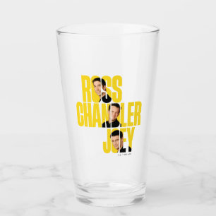 FRIENDS™ Ross, Chandler en Joey Glas
