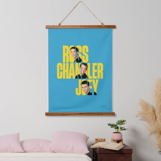 FRIENDS™ | Ross, Chandler en Joey Hangend Wandkleed (Slaapkamer)