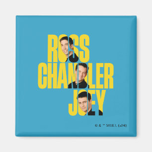FRIENDS™ Ross, Chandler en Joey Magneet