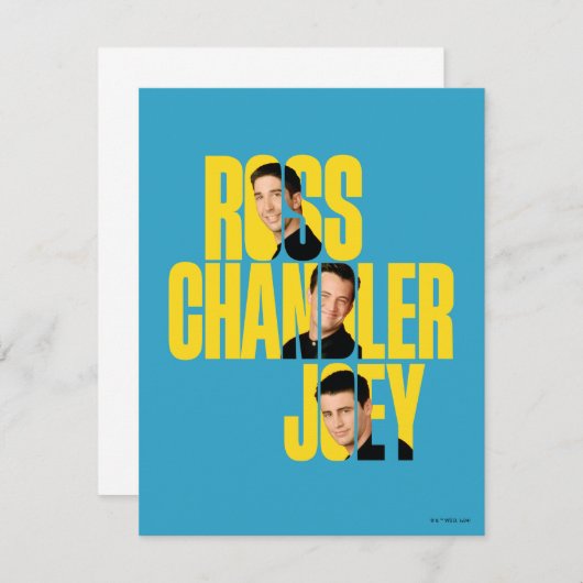 FRIENDS™ | Ross, Chandler en Joey Notitiekaartje (Voorkant / Achterkant)