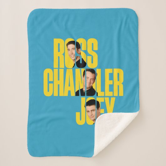 FRIENDS™ | Ross, Chandler en Joey Sherpa Deken (Voorkant)