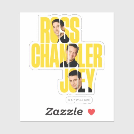 FRIENDS™ | Ross, Chandler en Joey Sticker (Vel)