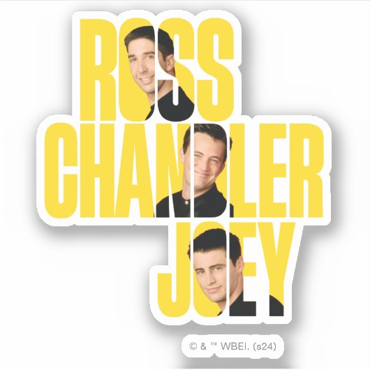 FRIENDS™ | Ross, Chandler en Joey Sticker (Voorkant)