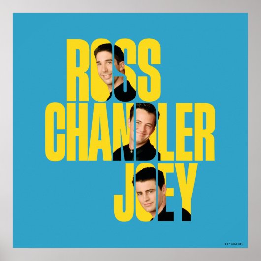 FRIENDS™ | Ross, Chandler & Joey Poster (Voorkant)