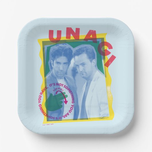 FRIENDS™ | Ross & Chandler - Unagi Papieren Bordje (Voorkant)