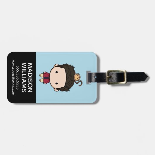 FRIENDS™ | Ross Chibi Bagagelabel (Voorkant horizontaal)