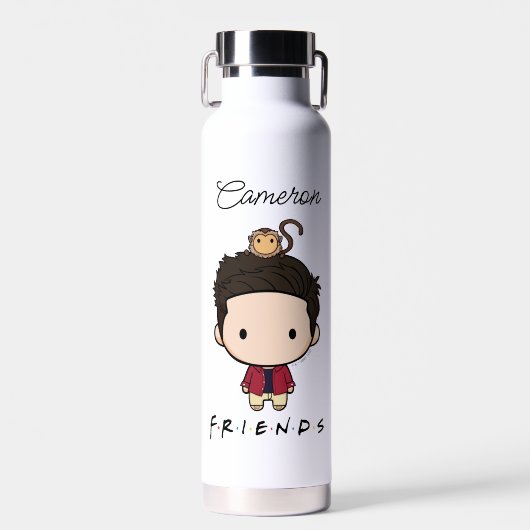 FRIENDS™ | Ross Chibi | Jouw namen toevoegen Waterfles (Voorkant)