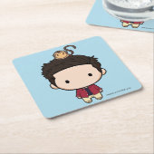 FRIENDS™ | Ross Chibi Kartonnen Onderzetters (Schuin)