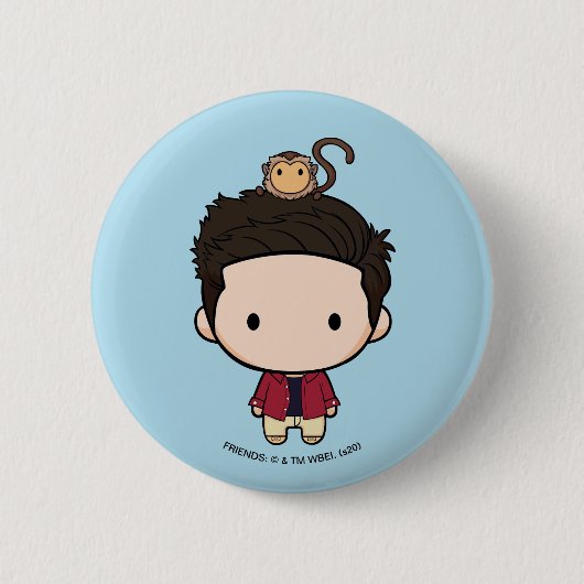 FRIENDS™ | Ross Chibi Ronde Button 5,7 Cm (Voorkant)