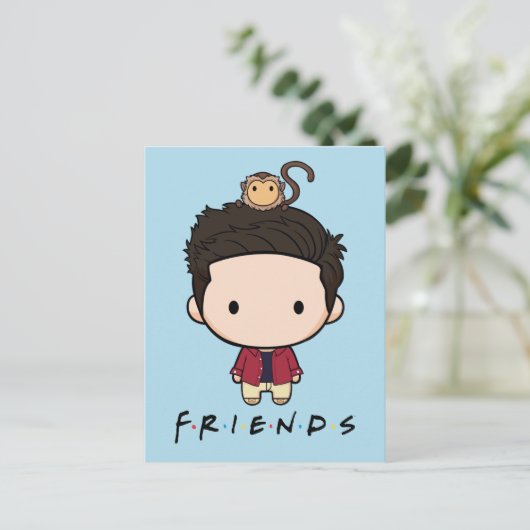FRIENDS™ | Ross Chibi Uitnodiging Briefkaart (Staand voorkant)