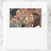 FRIENDS™ | Ross doet Rachel's Makeup Rechthoekige Sticker (Tas)