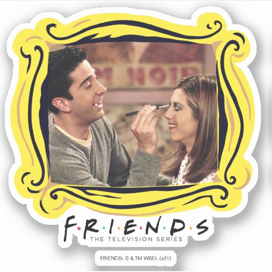 FRIENDS™ | Ross doet Rachel's Makeup Sticker (Voorkant)