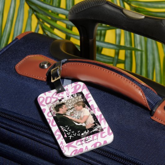 FRIENDS™ | Ross en Rachel Doodled Hearts Bagagelabel (Voorkant Insitu 1)