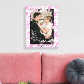FRIENDS™ | Ross en Rachel Doodled Hearts Canvas Afdruk (Insitu (Woonkamer))