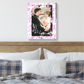 FRIENDS™ | Ross en Rachel Doodled Hearts Canvas Afdruk (Insitu (Slaapkamer))