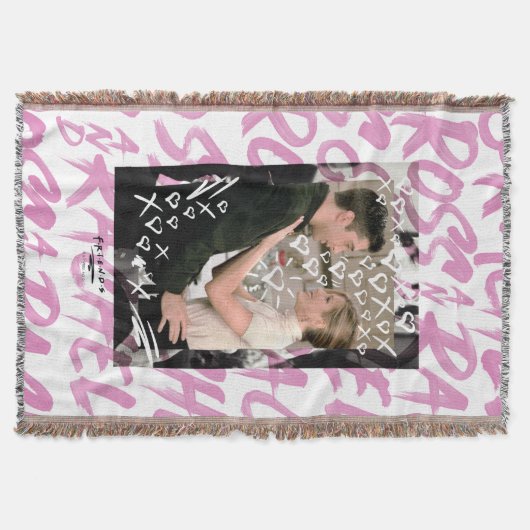 FRIENDS™ | Ross en Rachel Doodled Hearts Deken (Voorkant)