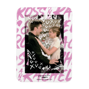 FRIENDS™ Ross en Rachel Doodled Hearts Magneet