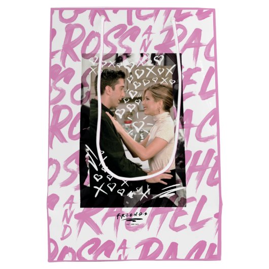 FRIENDS™ | Ross en Rachel Doodled Hearts Medium Cadeauzakje (Achterkant)