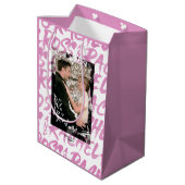 FRIENDS™ | Ross en Rachel Doodled Hearts Medium Cadeauzakje (Achterkant Gekanteld)