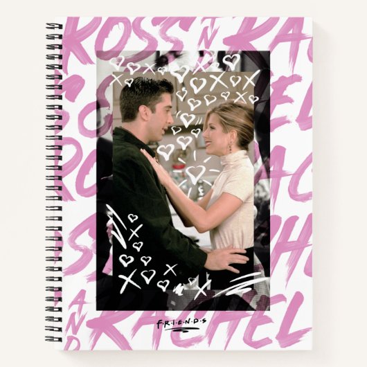 FRIENDS™ | Ross en Rachel Doodled Hearts Notitieboek (Voorkant)