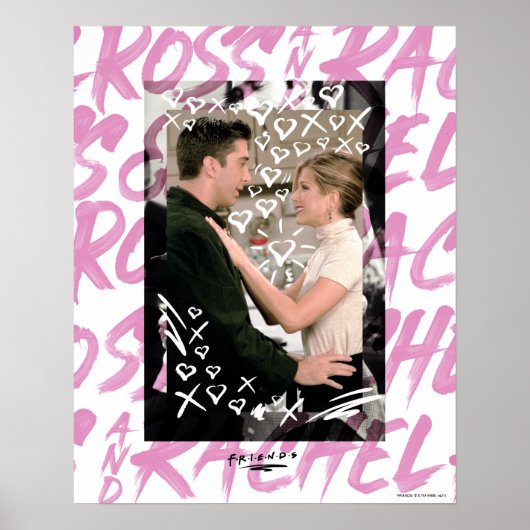 FRIENDS™ | Ross en Rachel Doodled Hearts Poster (Voorkant)