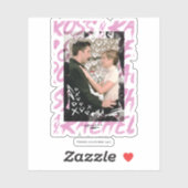 FRIENDS™ | Ross en Rachel Doodled Hearts Sticker (Vel)