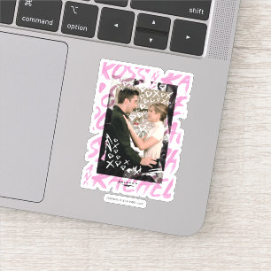 FRIENDS™ Ross en Rachel Doodled Hearts Sticker