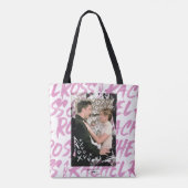FRIENDS™ | Ross en Rachel Doodled Hearts Tote Bag (Achterkant)