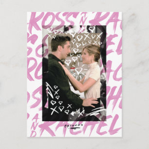 FRIENDS™ Ross en Rachel Doodled Hearts Uitnodiging Briefkaart
