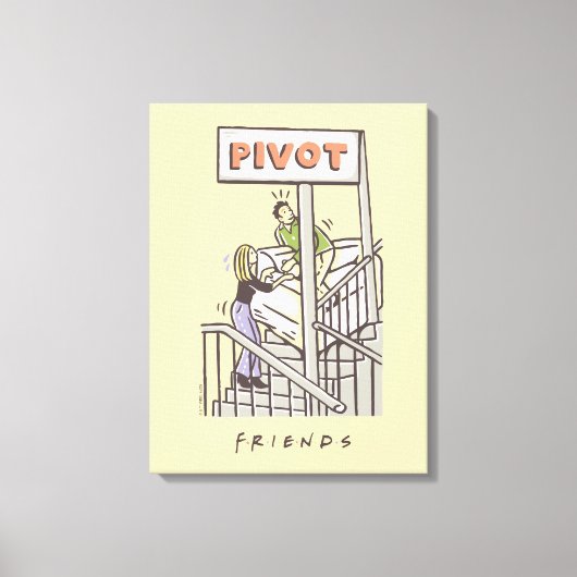 FRIENDS™ | Ross en Rachel DRAAI! Canvas Afdruk (Voorkant)