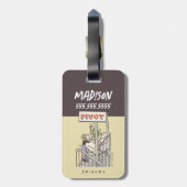 FRIENDS™ | Ross en Rachel PIVOT Bagagelabel (Achterkant verticaal)