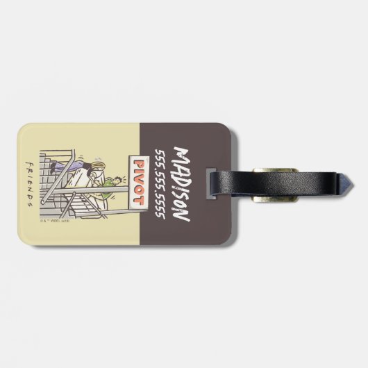 FRIENDS™ | Ross en Rachel PIVOT Bagagelabel (Achterkant horizontaal)